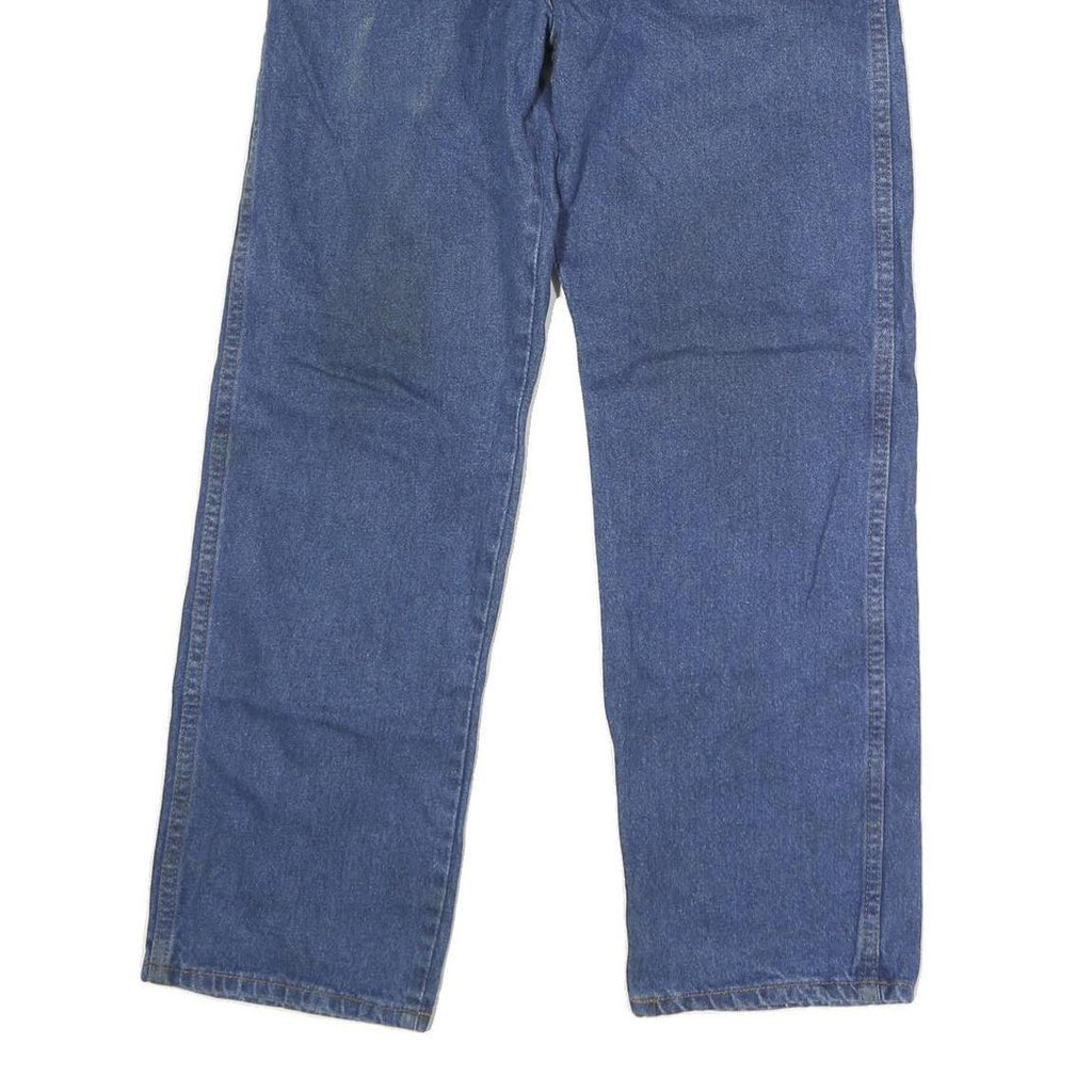 DICKIES Mens Blue Regular Fit Straight Denim Jeans W32 L28 Button Cotton Blend