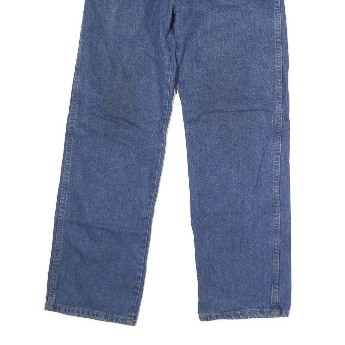 DICKIES Mens Blue Regular Fit Straight Denim Jeans W32 L28 Button Cotton Blend