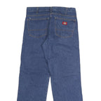 DICKIES Mens Blue Regular Fit Straight Denim Jeans W32 L28 Button Cotton Blend