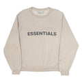 FEAR OF GOD ESSENTIALS Womens Beige Crew Neck M Logo Sweatshirt Pullover