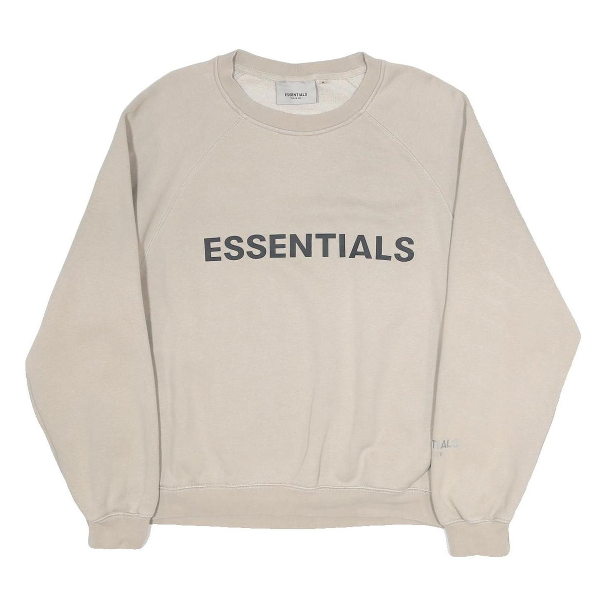 FEAR OF GOD ESSENTIALS Womens Beige Crew Neck M Logo Sweatshirt Pullover