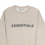 FEAR OF GOD ESSENTIALS Womens Beige Crew Neck M Logo Sweatshirt Pullover