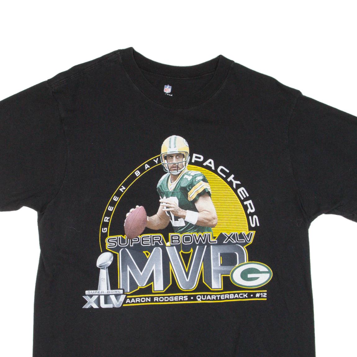NFL Green Bay Packers Mens T-Shirt Black USA L