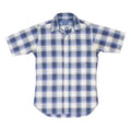 PENDLETON Mens Blue & White Check Shirt S Cotton Blend Casual Summer Short