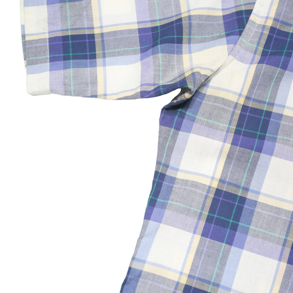 PENDLETON Mens Blue & White Check Shirt S Cotton Blend Casual Summer Short
