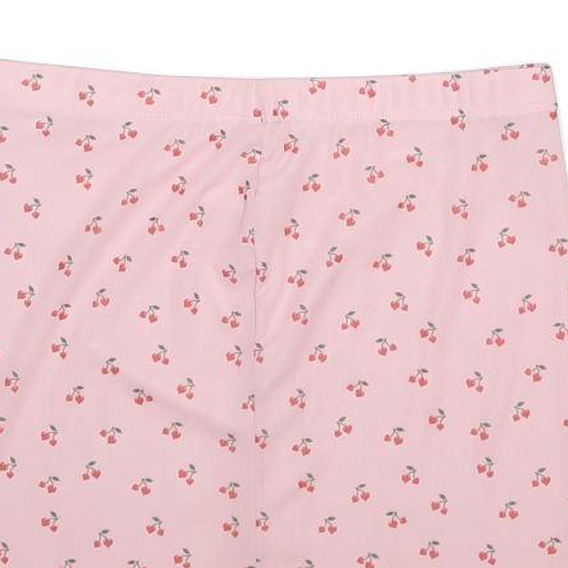 Womens Pink Cherry Print Mini Polyester Skirt L Cute Pattern Summer Casual