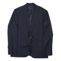 JAEGER Mens Navy Blue Wool Blend Blazer Jacket M Woven Button Classic Tailored