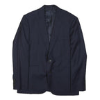 JAEGER Mens Navy Blue Wool Blend Blazer Jacket M Woven Button Classic Tailored
