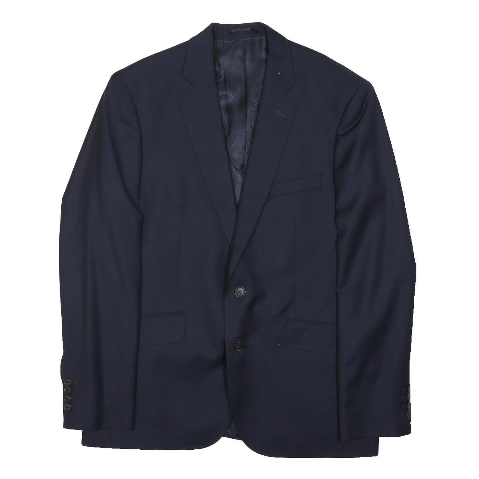 JAEGER Mens Navy Blue Wool Blend Blazer Jacket M Woven Button Classic Tailored