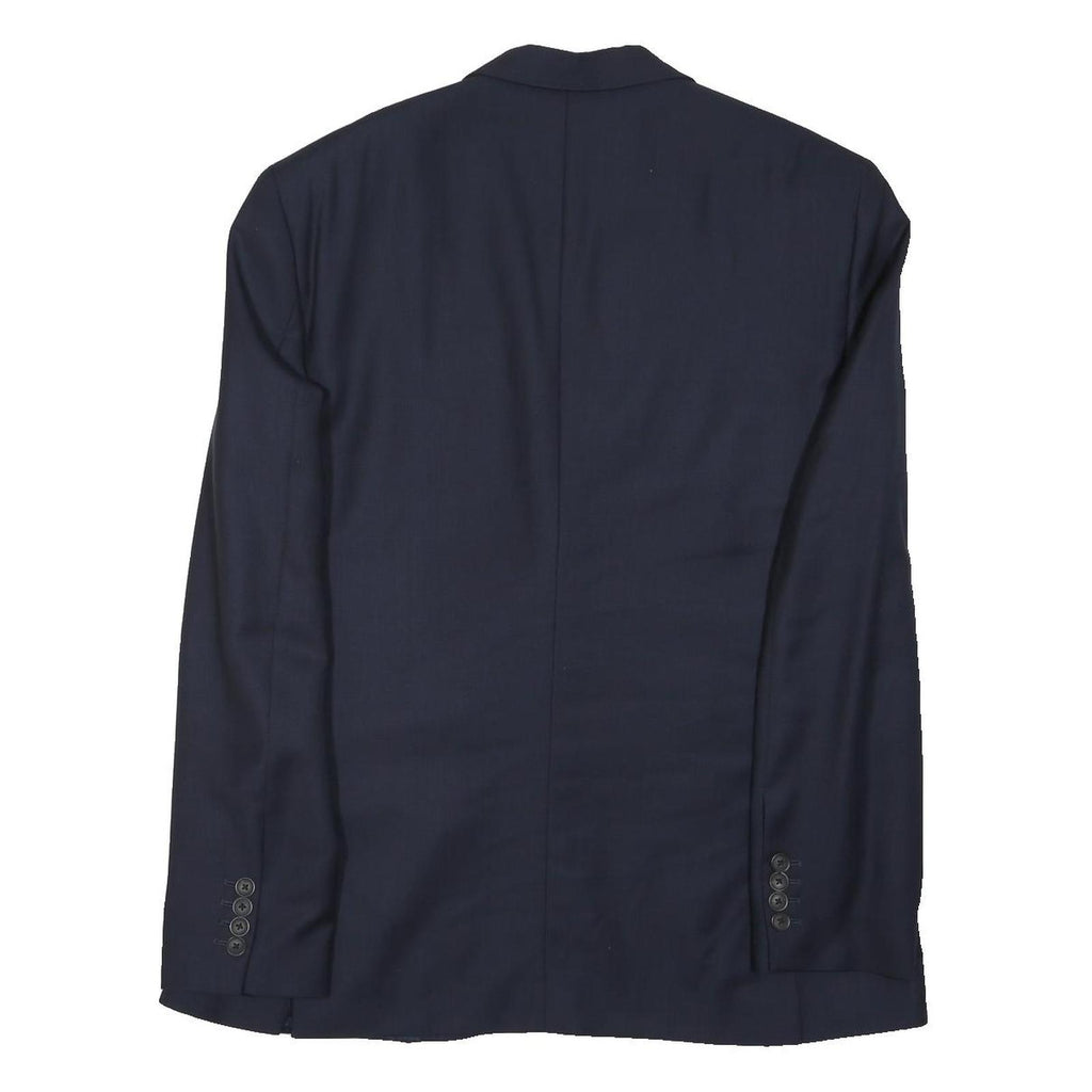 JAEGER Mens Navy Blue Wool Blend Blazer Jacket M Woven Button Classic Tailored