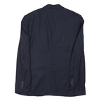 JAEGER Mens Navy Blue Wool Blend Blazer Jacket M Woven Button Classic Tailored