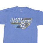 STEWART HASS Mens Blue Clint Bowyer Graphic T-Shirt M Short Sleeve Crew Neck