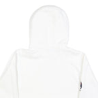 CHAMPION Womens White Crop Hoodie XS Champion Logo Sleeve Casual