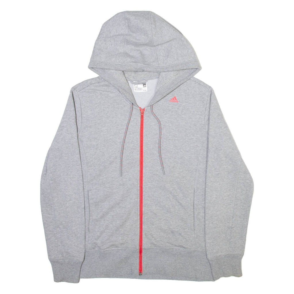 ADIDAS Womens Grey Hoodie Full Zip M