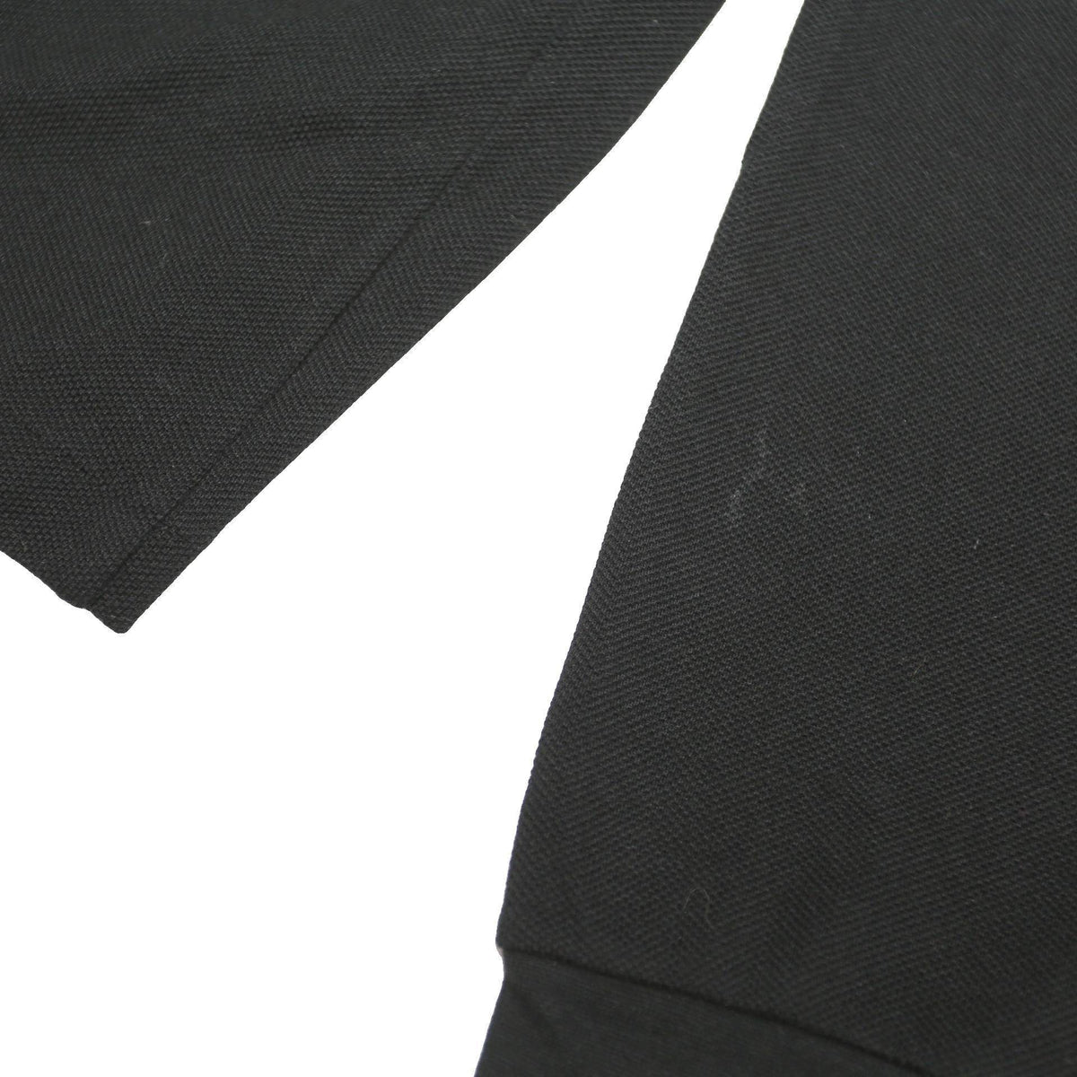LACOSTE Mens Black Long Sleeve Plain Cotton Polo Shirt S Classic Fit