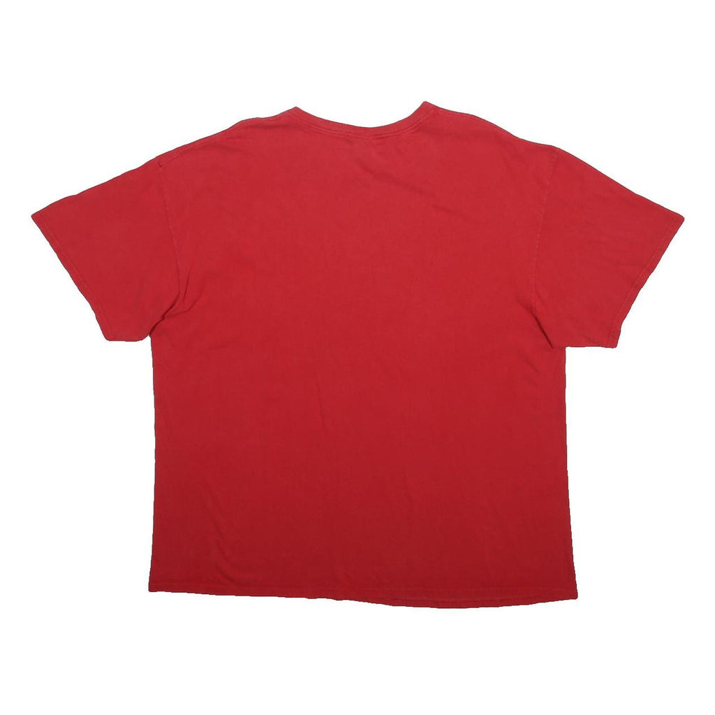 DELTA Mens Red Coca-Cola Graphic T-Shirt 2XL Short Sleeve Crew Neck Cotton Blend