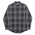 CARHARTT Mens Black & Maroon Check Shirt S Casual Cotton Button-Down Long Sleeve