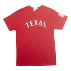 DELTA PRO WEIGHT Mens Red Texas Graphic T-Shirt M Short Sleeve Crew Neck Sports