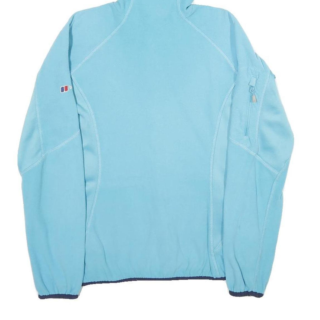 BERGHAUS Womens Blue Hooded Zip Jacket L Polyester Blend Outdoor Casual
