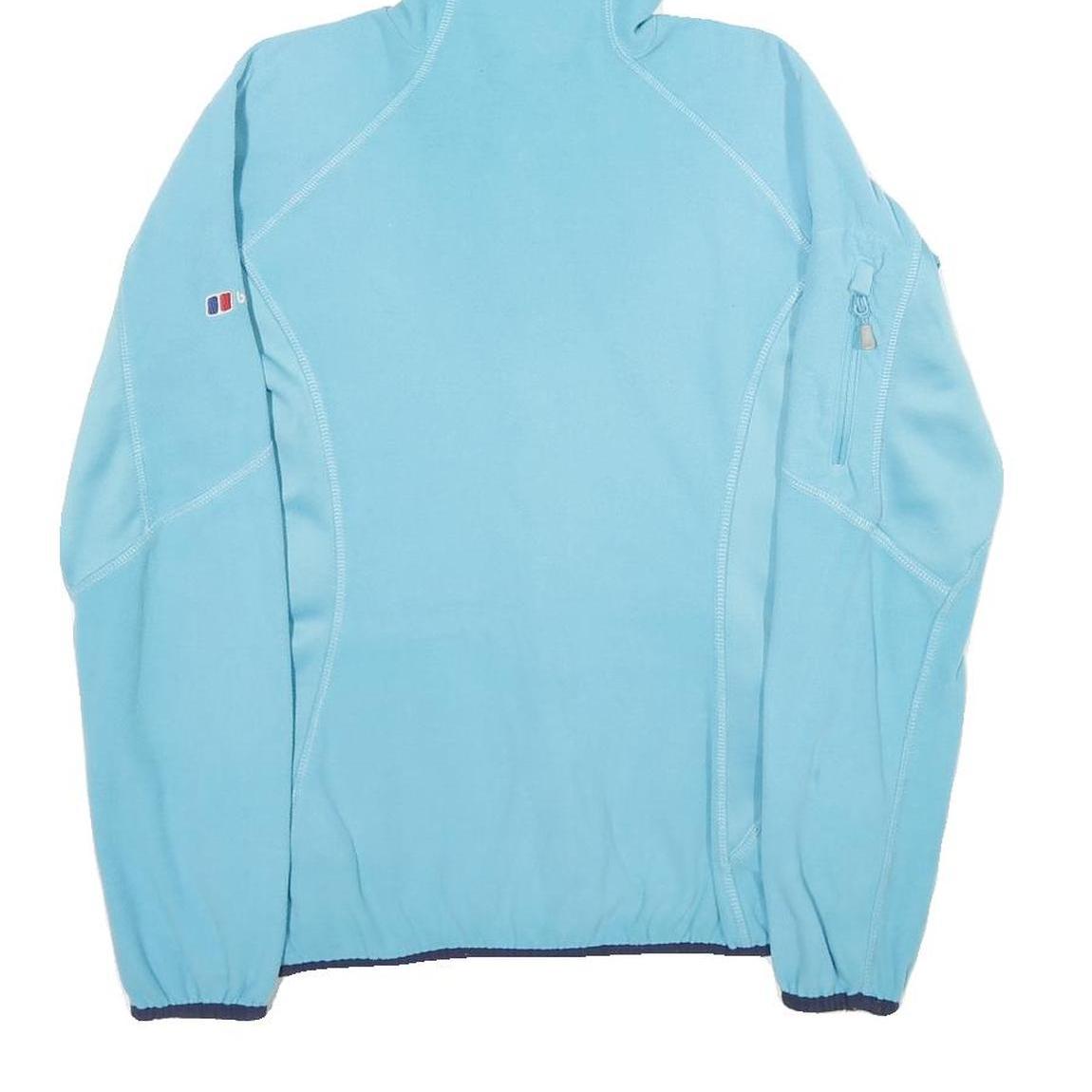 BERGHAUS Womens Blue Hooded Zip Jacket L Polyester Blend Outdoor Casual