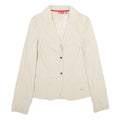 PUMA Womens Beige Cotton Classic Jacket UK 12 Button Closure Casual Lightweight