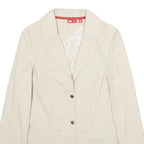 PUMA Womens Beige Cotton Classic Jacket UK 12 Button Closure Casual Lightweight