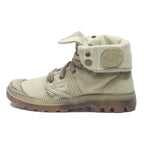 PALLADIUM Womens Baggy Canvas Ankle Boots Beige UK 4.5 Casual Outdoor