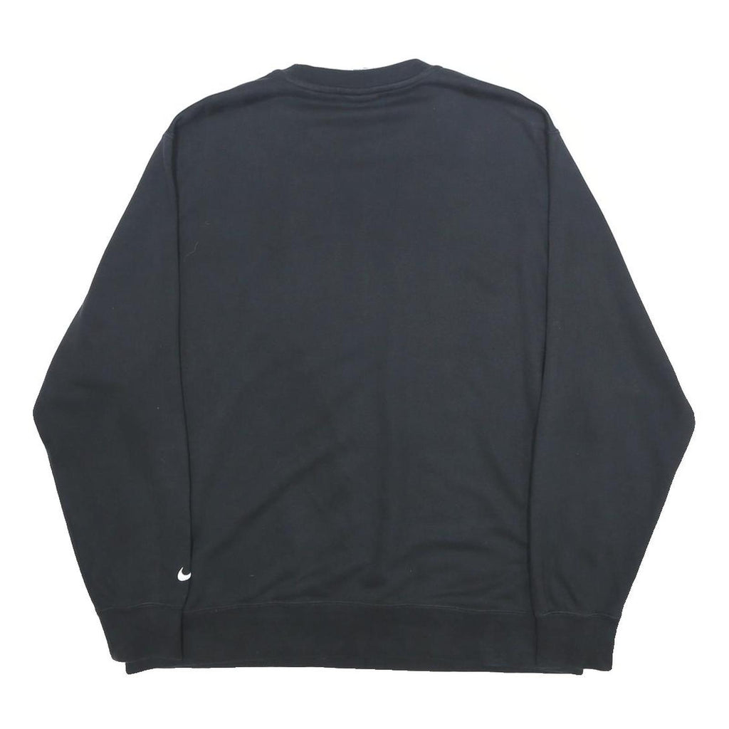 NIKE Mens Black XL Crew Neck Sweatshirt Cotton Blend Pullover Sportswear