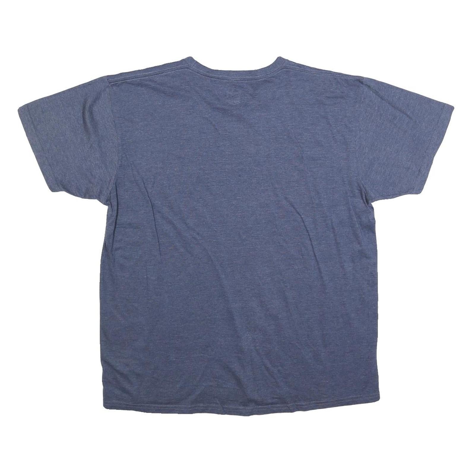 NFL Mens Blue Super Bowl 50 Champions Graphic T-Shirt L Crew Neck Short Sleeve