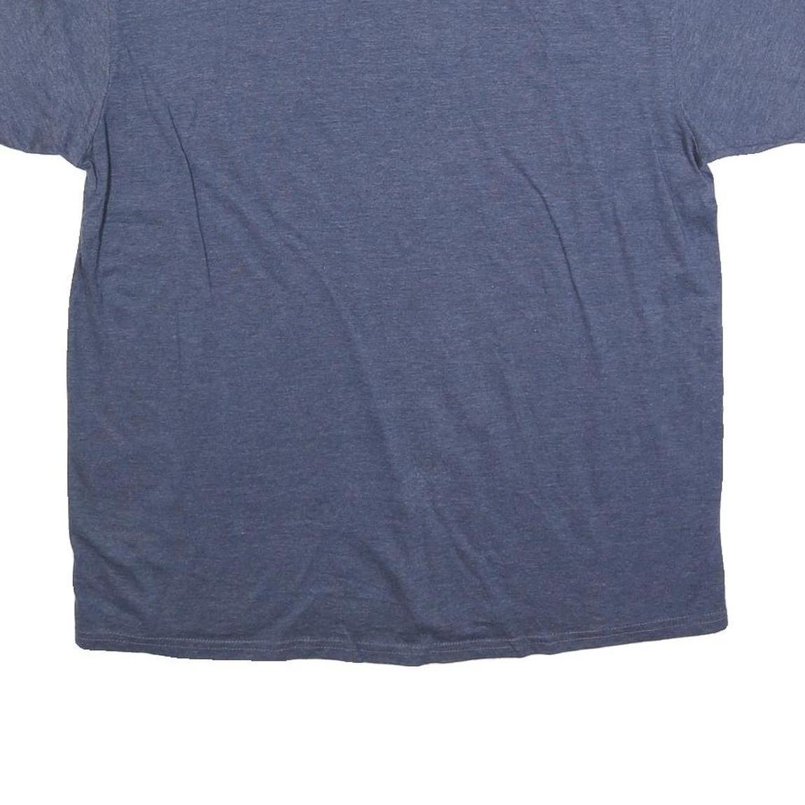 NFL Mens Blue Super Bowl 50 Champions Graphic T-Shirt L Crew Neck Short Sleeve