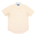 TOMMY HILFIGER Mens Yellow Check Shirt M Cotton Short Sleeve Casual