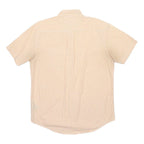 TOMMY HILFIGER Mens Yellow Check Shirt M Cotton Short Sleeve Casual