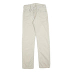 LEVI'S Mens Cotton Blend Beige Classic Straight Trousers W29 L32 Zip Closure