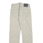 LEVI'S Mens Cotton Blend Beige Classic Straight Trousers W29 L32 Zip Closure