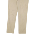 LAUREN RALPH LAUREN Womens Slim Beige Cotton Blend Trousers W28 L28 Zip Casual