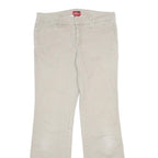 DICKIES Womens Cotton Blend Beige Regular Fit Straight Trousers W30 L30 Workwear