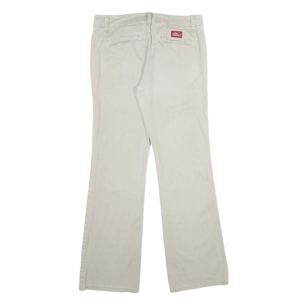 DICKIES Womens Cotton Blend Beige Regular Fit Straight Trousers W30 L30 Workwear