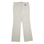 DICKIES Womens Cotton Blend Beige Regular Fit Straight Trousers W30 L30 Workwear