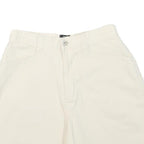 LEE Womens Shorts White Casual Plain XS W25 Cotton Blend Comfortable Summer
