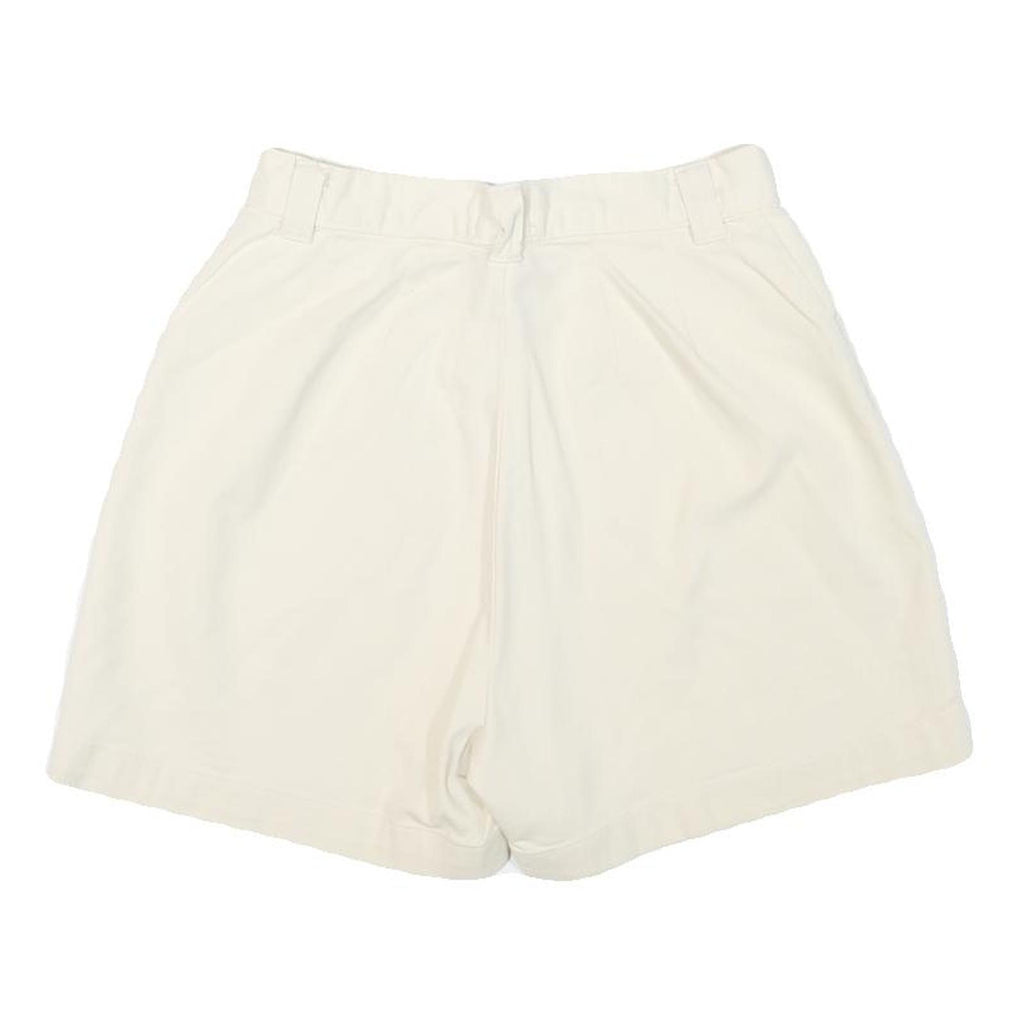 LEE Womens Shorts White Casual Plain XS W25 Cotton Blend Comfortable Summer