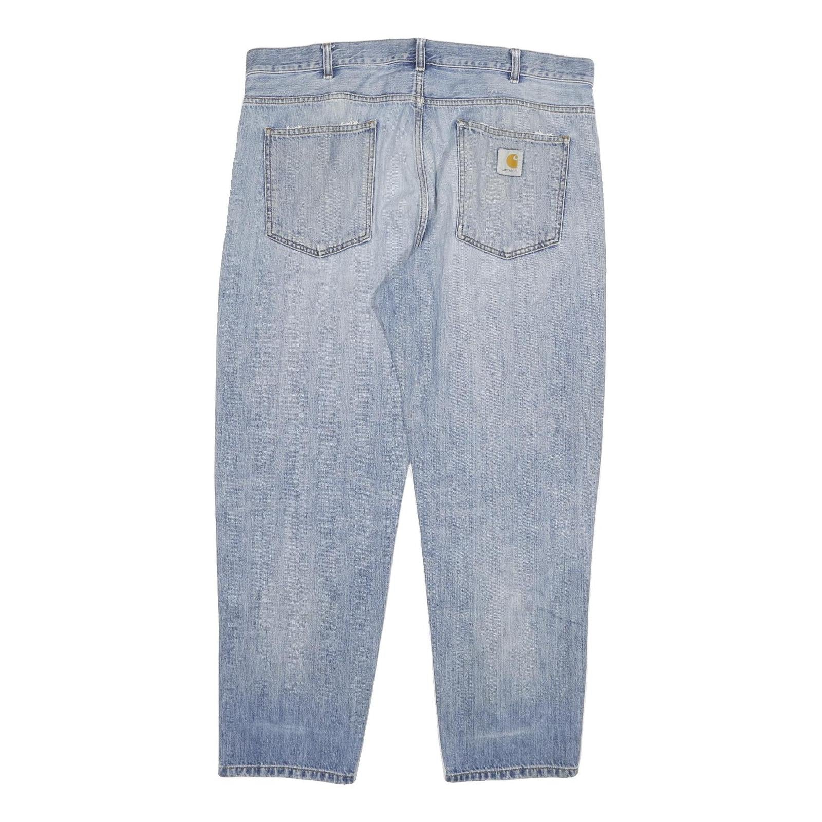 CARHARTT Mens Jeans Blue Relaxed Straight Denim Light W40 L30 Workwear