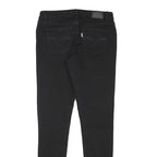 LEVI'S Womens Black Slim Skinny Denim Jeans Cotton Blend W26 L29 Stylish Zip