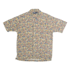 POLO RALPH LAUREN Mens Cream & Red Pattern Shirt S Cotton Summer Casual