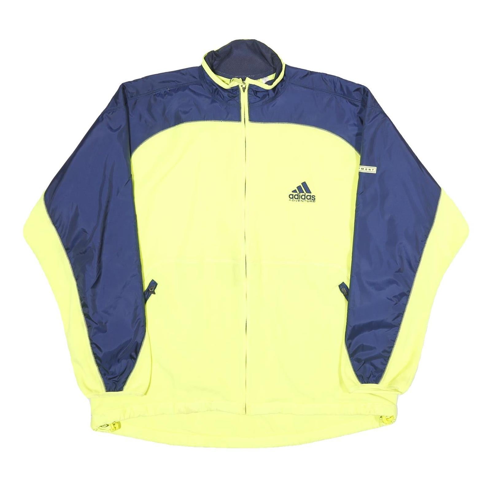 ADIDAS Mens Yellow & Blue Adventure Zip Up Polyester Jacket L Sports Track