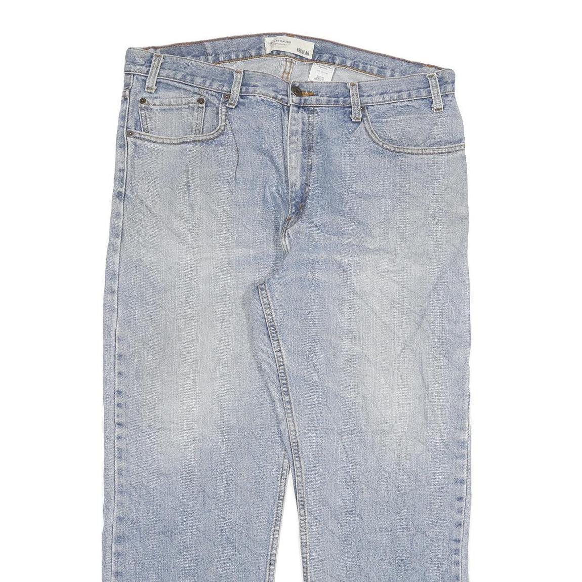 LEVI'S Mens Regular Fit Blue Denim Jeans W38 L30 Classic Cotton Blend Zip