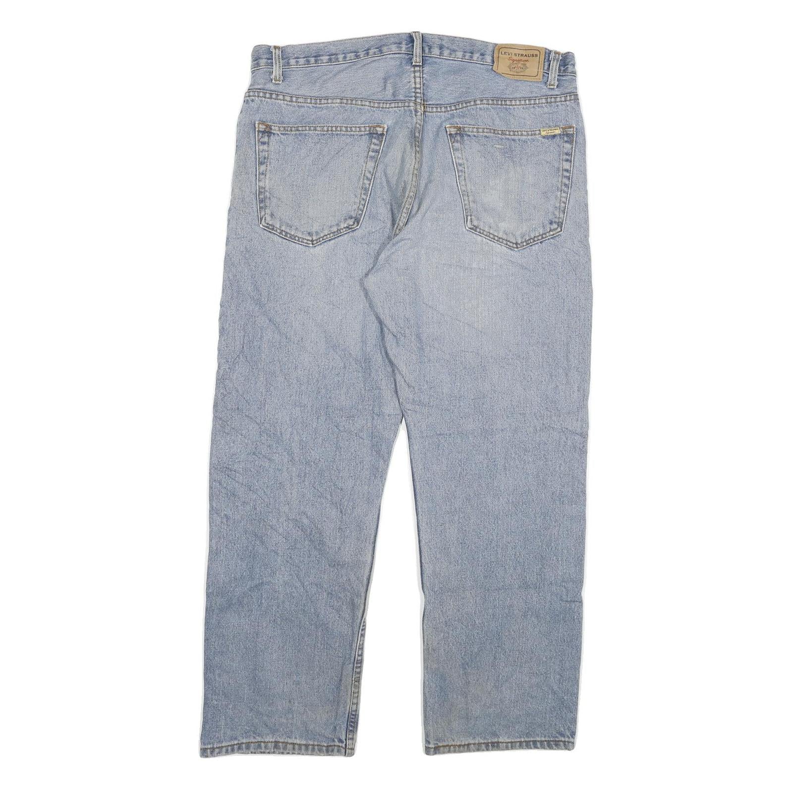 LEVI'S Mens Regular Fit Blue Denim Jeans W38 L30 Classic Cotton Blend Zip