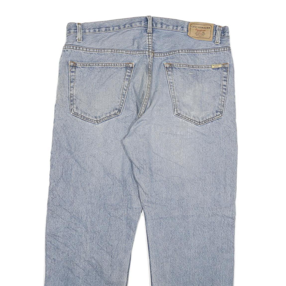 LEVI'S Mens Regular Fit Blue Denim Jeans W38 L30 Classic Cotton Blend Zip