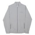 ADIDAS Womens Grey Jacket M Polyester Zip Plain Casual Sportswear