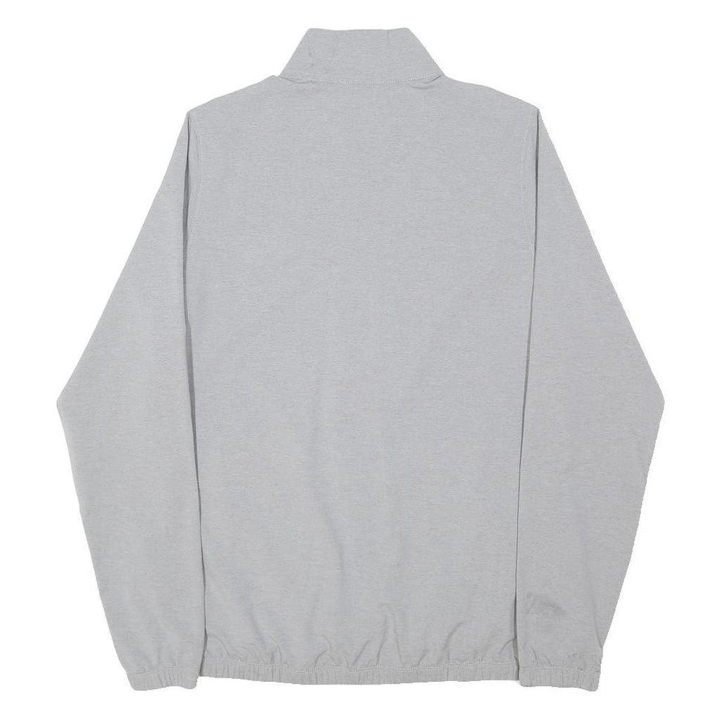 ADIDAS Womens Grey Jacket M Polyester Zip Plain Casual Sportswear