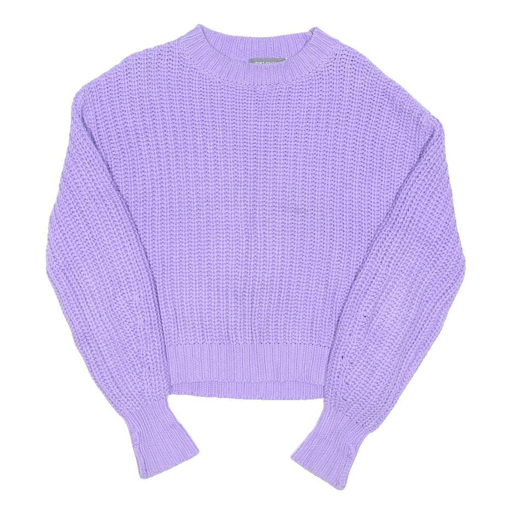 MINT VELVET Womens Lilac Plain Jumper Crew Neck Basic Knit S Cotton Blend Soft
